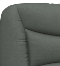 Bettgestell mit LED ohne Matratze Dunkelgrau 180x200 cm Stoff