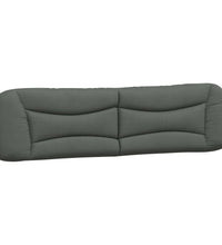 Bettgestell mit LED ohne Matratze Dunkelgrau 200x200 cm Stoff