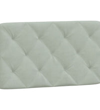 Bettgestell mit LED-Leuchten Hellgrau 90x200 cm Samt