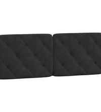 Bettgestell mit LED-Leuchten Schwarz 120x200 cm Samt