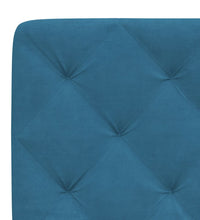 Bettgestell mit LED-Leuchten Blau 120x200 cm Samt