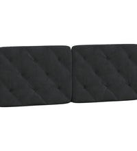 Bettgestell mit LED-Leuchten Schwarz 140x200 cm Samt