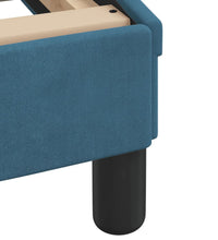 Bettgestell mit LED-Leuchten Blau 140x200 cm Samt