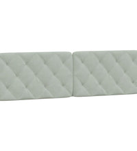 Bettgestell mit LED-Leuchten Hellgrau 180x200 cm Samt