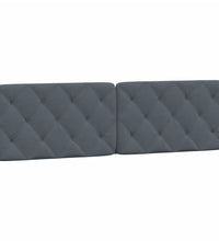 Bettgestell mit LED-Leuchten Dunkelgrau 180x200 cm Samt