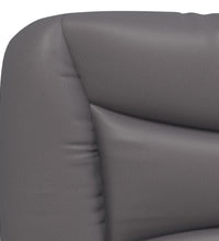 Bettgestell mit LED Grau 80x200 cm Kunstleder