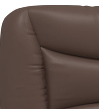 Bettgestell mit LED Braun 100x200 cm Kunstleder