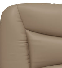 Bettgestell mit LED Cappuccino-Braun 100x200 cm Kunstleder