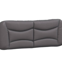 Bettgestell mit LED Grau 120x200 cm Kunstleder