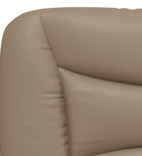 Bettgestell mit LED Cappuccino-Braun 140x200 cm Kunstleder