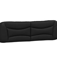 Bettgestell mit LED Schwarz 180x200 cm Kunstleder