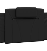 Bettgestell mit LED Schwarz 80x200 cm Kunstleder