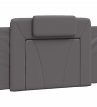 Bettgestell mit LED Grau 80x200 cm Kunstleder