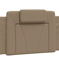 Bettgestell mit LED Cappuccino-Braun 90x200 cm Kunstleder