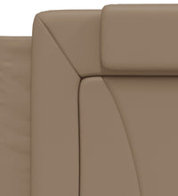 Bettgestell mit LED Cappuccino-Braun 90x200 cm Kunstleder