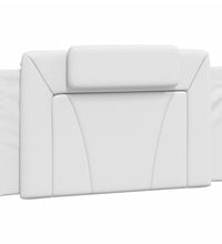 Bettgestell mit LED Weiß 100x200 cm Kunstleder