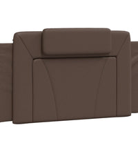 Bettgestell mit LED Braun 100x200 cm Kunstleder