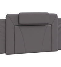 Bettgestell mit LED Grau 100x200 cm Kunstleder