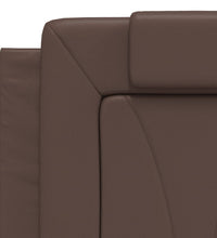 Bettgestell mit LED Braun 120x200 cm Kunstleder