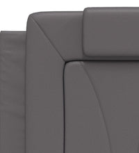 Bettgestell mit LED Grau 120x200 cm Kunstleder