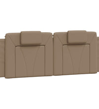Bettgestell mit LED Cappuccino-Braun 120x200 cm Kunstleder