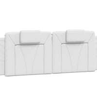 Bettgestell mit LED Weiß 140x200 cm Kunstleder