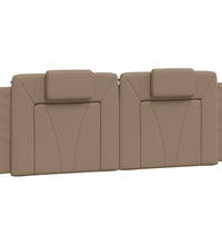 Bettgestell mit LED Cappuccino-Braun 140x200 cm Kunstleder