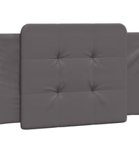 Bettgestell mit LED Grau 90x190 cm Kunstleder