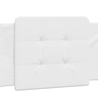 Bettgestell mit LED Weiß 90x200 cm Kunstleder