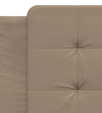 Bettgestell mit LED Cappuccino-Braun 90x200 cm Kunstleder