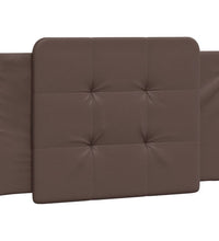 Bettgestell mit LED Braun 100x200 cm Kunstleder