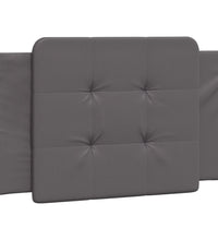 Bettgestell mit LED Grau 100x200 cm Kunstleder