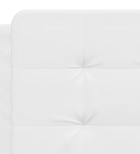 Bettgestell mit LED Weiß 120x200 cm Kunstleder