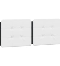 Bettgestell mit LED Schwarz und Weiß 120x200 cm Kunstleder