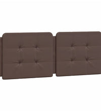 Bettgestell mit LED Braun 140x190 cm Kunstleder