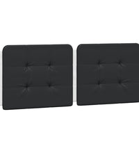 Bettgestell mit LED Weiß und Schwarz 140x190 cm Kunstleder