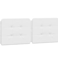 Bettgestell mit LED Weiß 140x200 cm Kunstleder