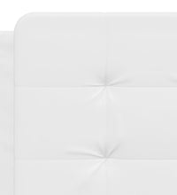 Bettgestell mit LED Weiß 140x200 cm Kunstleder