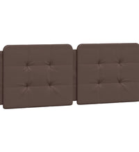 Bettgestell mit LED Braun 140x200 cm Kunstleder