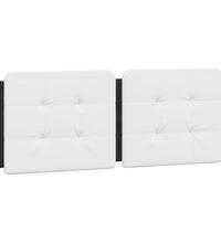 Bettgestell mit LED Schwarz und Weiß 140x200 cm Kunstleder