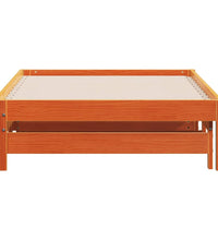 Tagesbett Ausziehbar Wachsbraun 90x200 cm Massivholz Kiefer