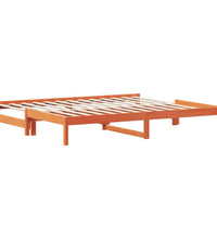 Tagesbett Ausziehbar Wachsbraun 80x200 cm Massivholz Kiefer