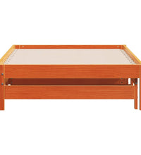 Tagesbett Ausziehbar Wachsbraun 90x190 cm Massivholz Kiefer