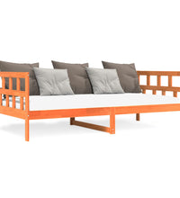 Tagesbett ohne Matratze Wachsbraun 90x190 cm Massivholz Kiefer