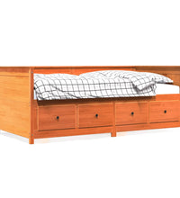 Tagesbett ohne Matratze Wachsbraun 100x200 cm Massivholz Kiefer