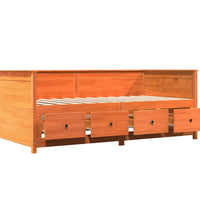 Tagesbett ohne Matratze Wachsbraun 100x200 cm Massivholz Kiefer