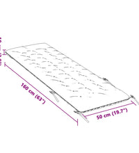 Sonnenliegen-Auflage Grau 160x50x10 cm Wildleder-Optik