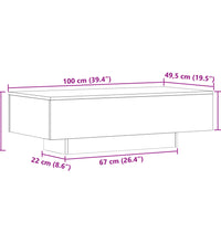 Couchtisch Sonoma-Eiche 100x49,5x31 cm Holzwerkstoff