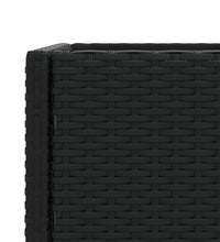 Hochbeete mit Ablage 2 Stk. Schwarz 90x40x75 cm Poly Rattan