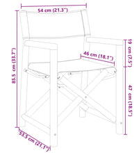 Klappbare Gartenstühle 4 Stk. Cremeweiß Stoff